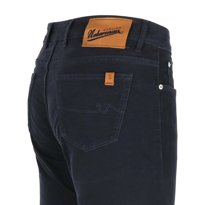 Atelier Noterman 5-Pocket Broek – Blauw-69% katoen, 29% lyocell, 2% elasthaan-HEREN BROEKEN-Blauw