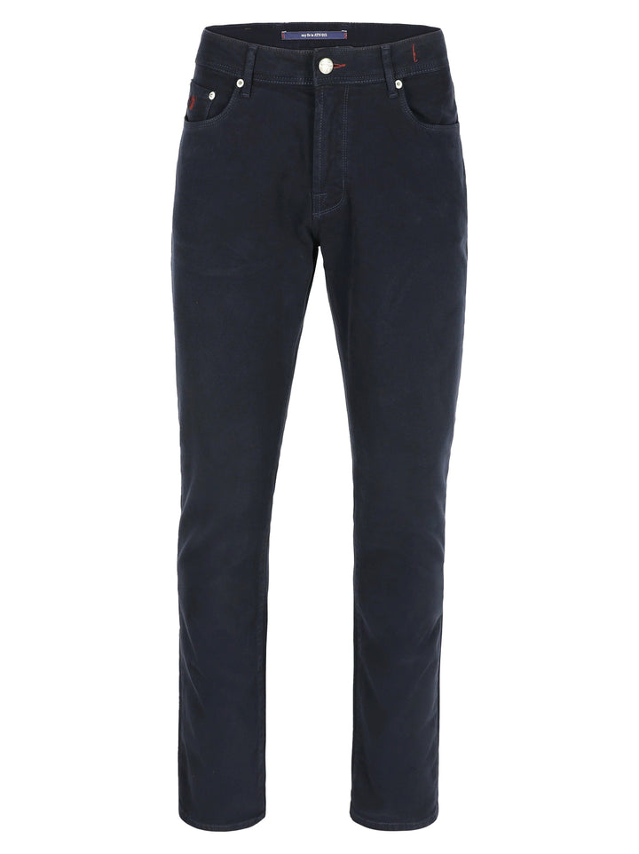 Atelier Noterman 5-Pocket Broek – Blauw-69% katoen, 29% lyocell, 2% elasthaan-HEREN BROEKEN-Blauw