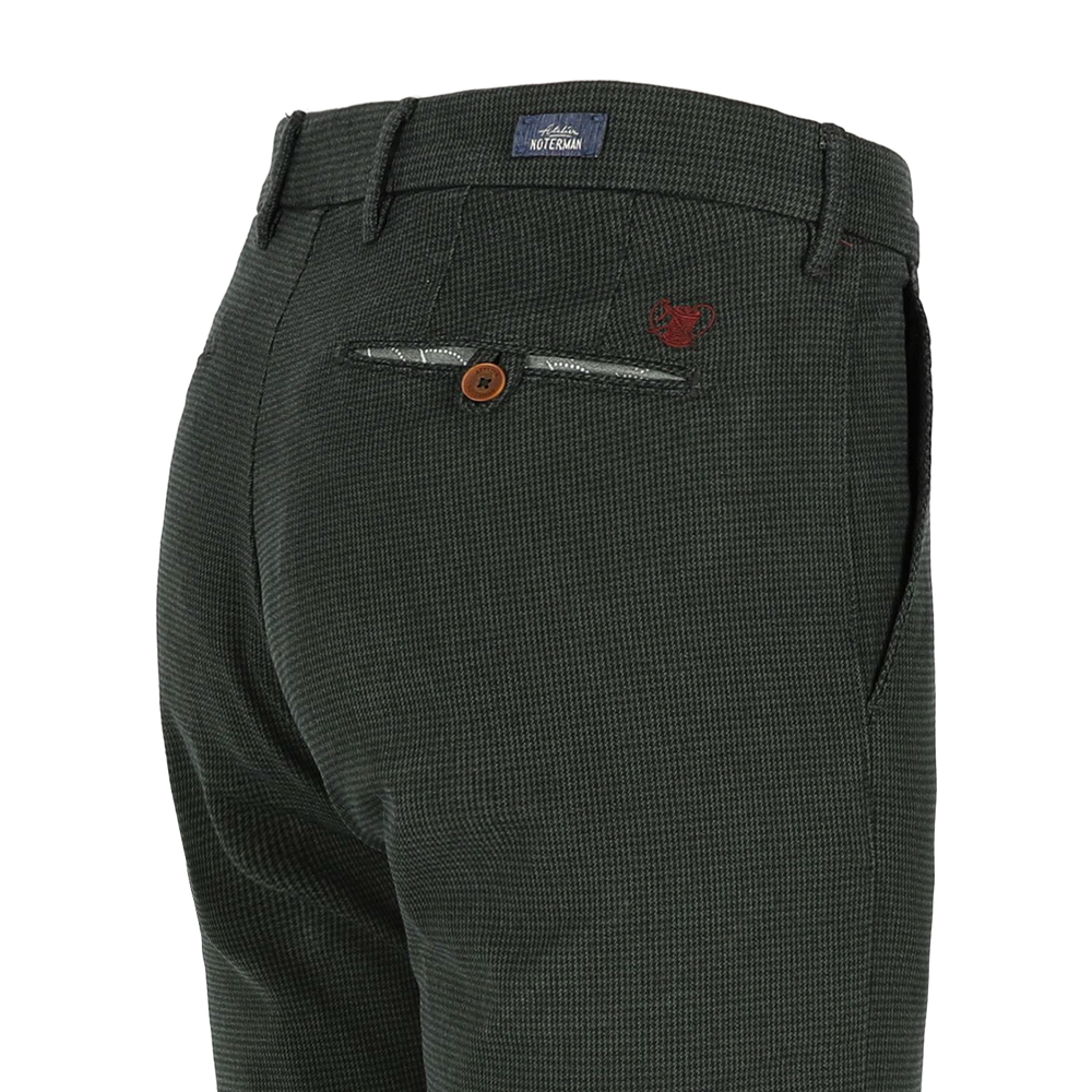Atelier Noterman ATN05 Slim‑Fit Chino – Groen-48% katoen, 48% modal, 4% elasthaan-HEREN BROEKEN-Groen