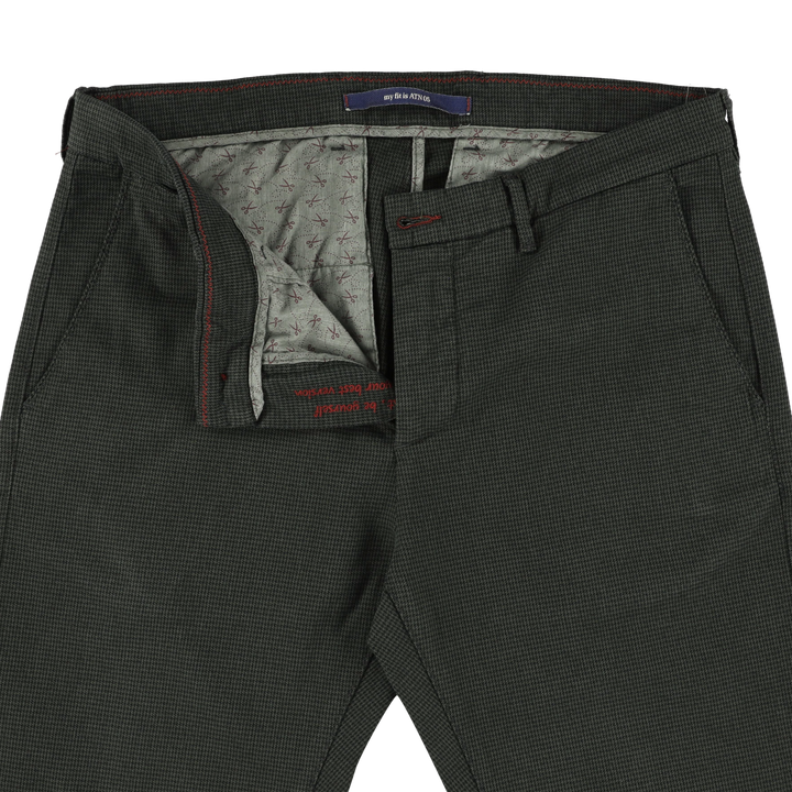 Atelier Noterman ATN05 Slim‑Fit Chino – Groen-48% katoen, 48% modal, 4% elasthaan-HEREN BROEKEN-Groen