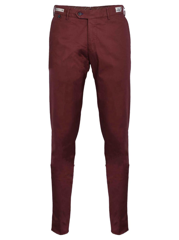 Atelier Noterman chino-96% katoen, 4% elasthaan-HEREN BROEKEN-Bordeaux