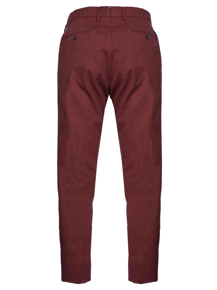 Atelier Noterman chino-96% katoen, 4% elasthaan-HEREN BROEKEN-Bordeaux