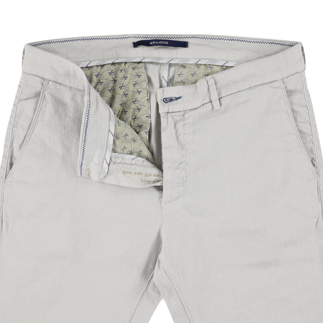 Atelier Noterman Chino ATN05 – Beige -65% linnen, 34% katoen, 1% elastaan-HEREN BROEKEN-Beige