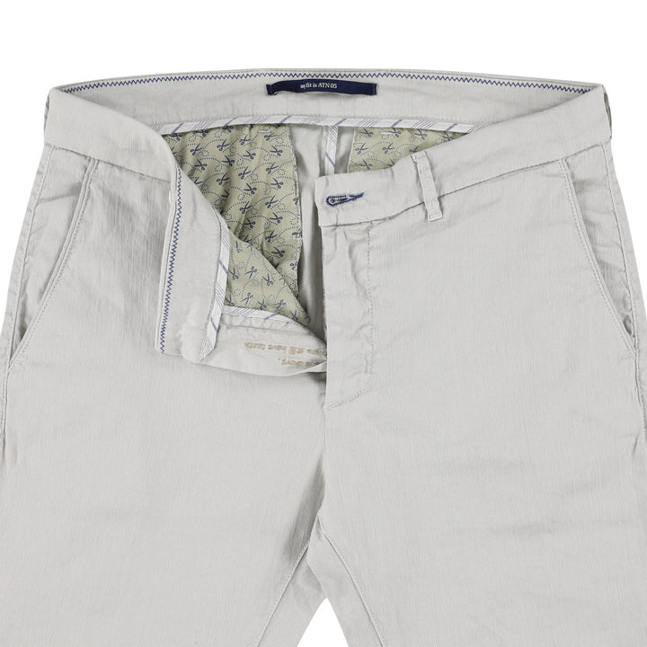 Atelier Noterman Chino ATN05 – Beige -65% linnen, 34% katoen, 1% elastaan-HEREN BROEKEN-Beige
