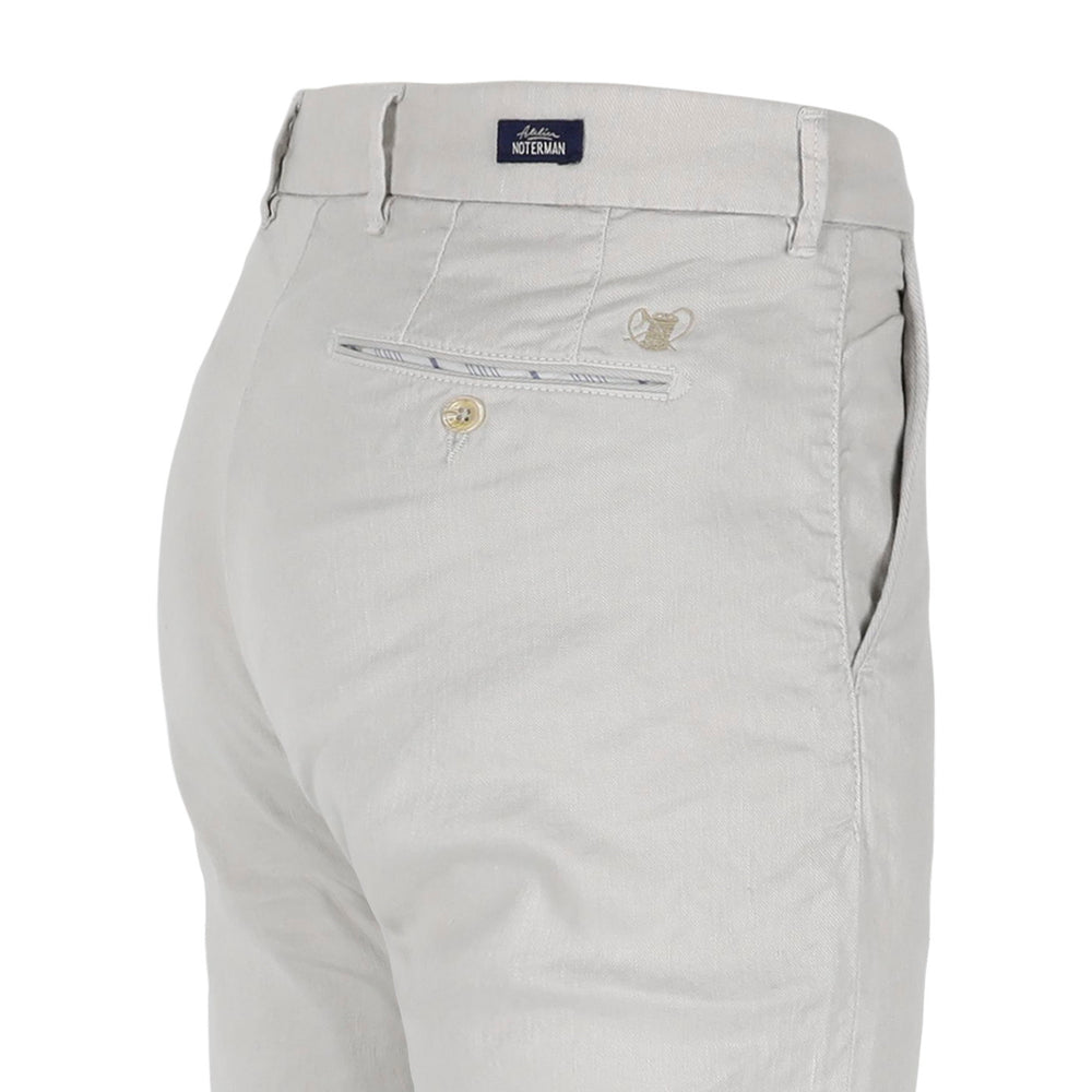 Atelier Noterman Chino ATN05 – Beige -65% linnen, 34% katoen, 1% elastaan-HEREN BROEKEN-Beige