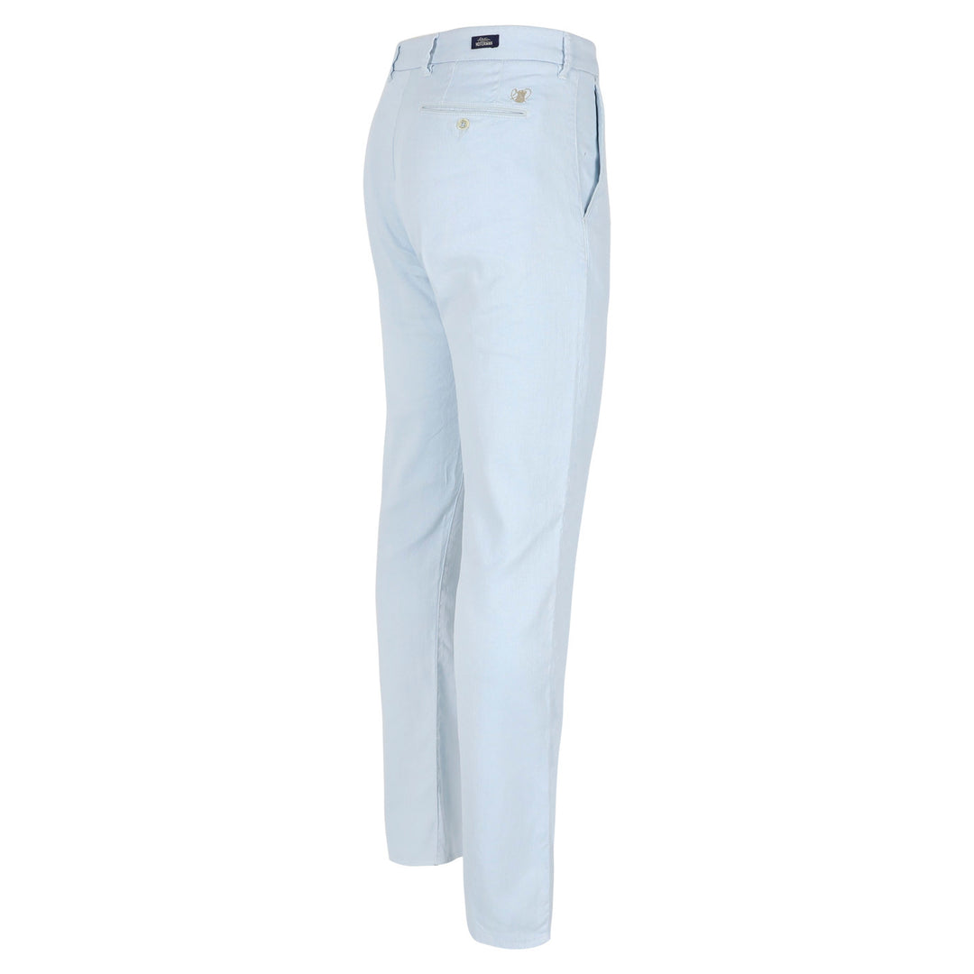Atelier Noterman Chino ATN05 – Blauw-65% linnen, 34% katoen, 1% elastaan-HEREN BROEKEN-Blauw