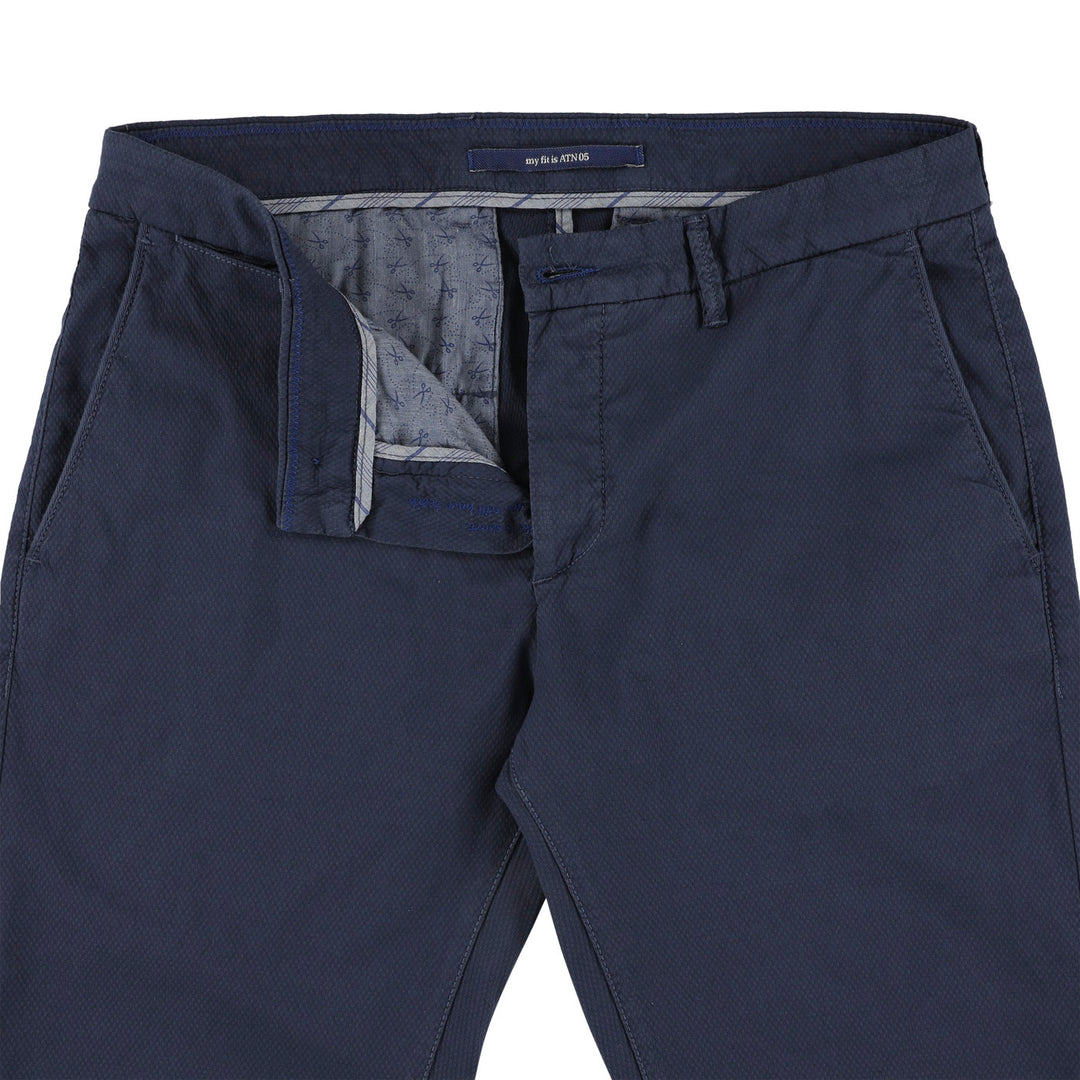 Atelier Noterman Chino ATN05 – Blauw -98% katoen, 2% elastaan-HEREN BROEKEN-Blauw