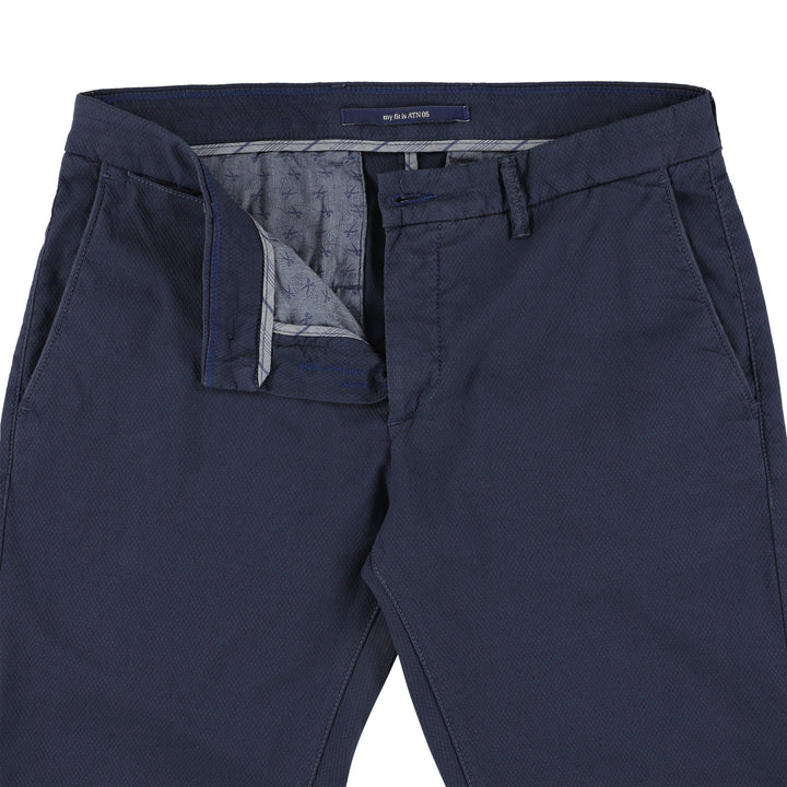 Atelier Noterman Chino ATN05 – Blauw -98% katoen, 2% elastaan-HEREN BROEKEN-Blauw