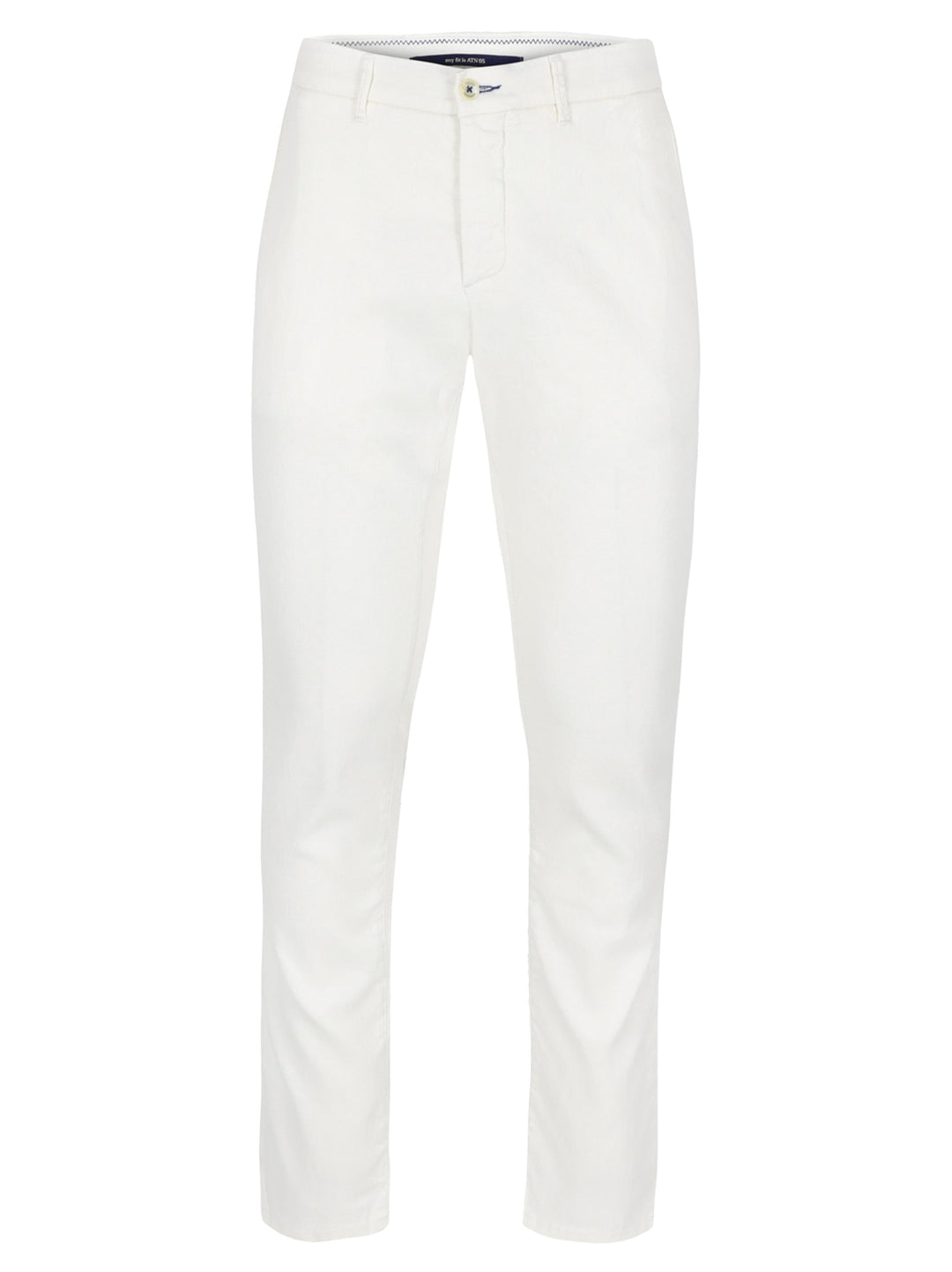Atelier Noterman Chino ATN05 – Wit -65% linnen, 34% katoen, 1% elastaan-HEREN BROEKEN-Wit