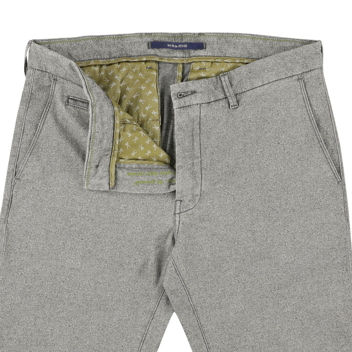 Atelier Noterman Chino – Grijs-97% katoen, 3% elasthaan-HEREN BROEKEN-Grijs