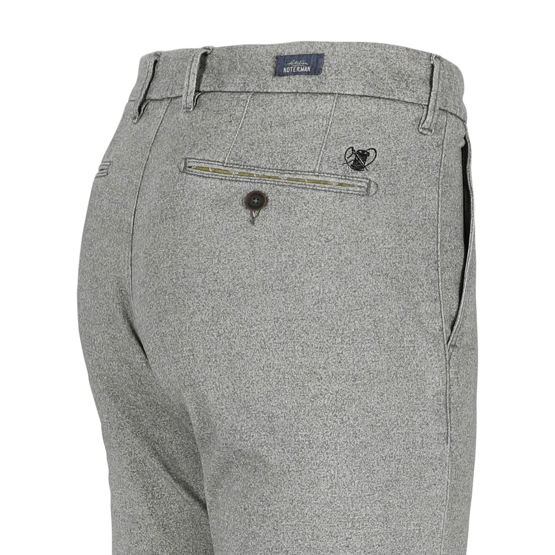 Atelier Noterman Chino – Grijs-97% katoen, 3% elasthaan-HEREN BROEKEN-Grijs