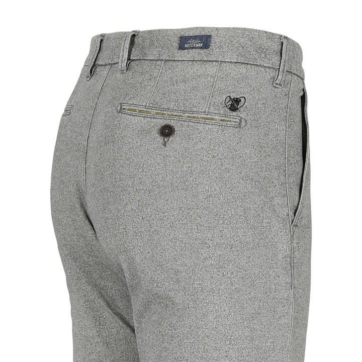 Atelier Noterman Chino – Grijs-97% katoen, 3% elasthaan-HEREN BROEKEN-Grijs