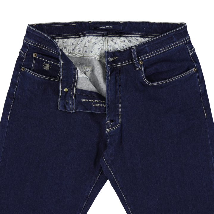 Atelier Noterman Jeans – Blauw-92% katoen, 6% elastomultiester, 2% elastaan -HEREN BROEKEN-Blauw