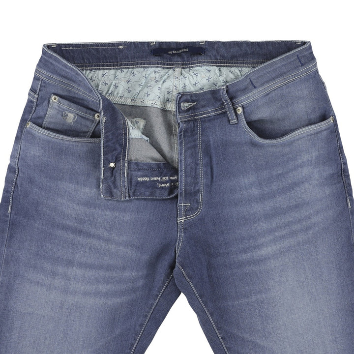 Atelier Noterman Jeans – Blauw-92% katoen, 6% elastomultiester, 2% elastaan -HEREN BROEKEN-Blauw