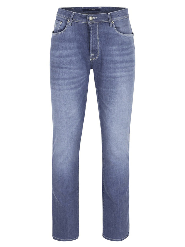 Atelier Noterman Jeans – Blauw-92% katoen, 6% elastomultiester, 2% elastaan -HEREN BROEKEN-Blauw