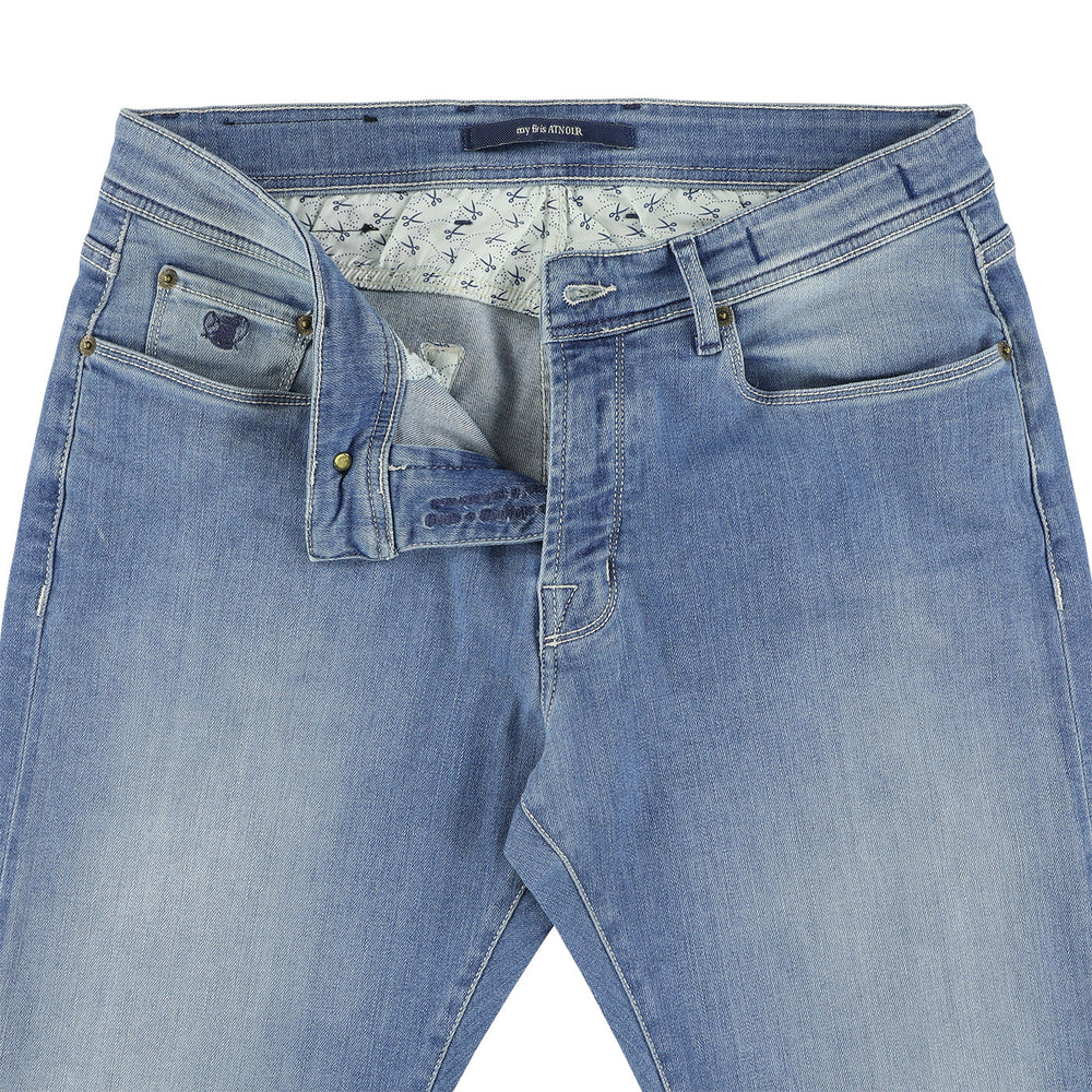 Atelier Noterman Jeans Regular Fit – Blauw-92% katoen, 6% elastomultiester, 2% elastaan-HEREN BROEKEN-Blauw