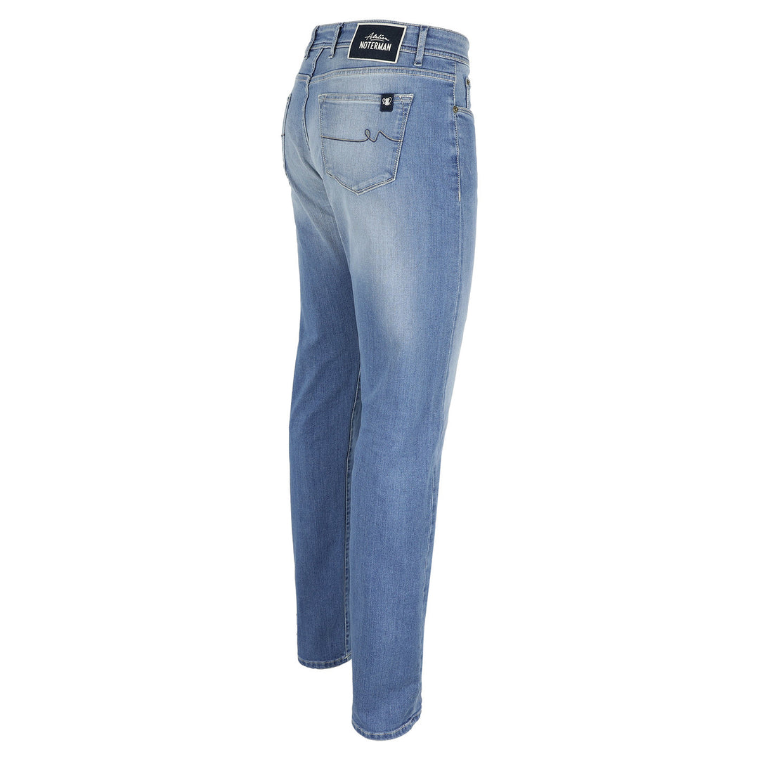 Atelier Noterman Jeans Regular Fit – Blauw-92% katoen, 6% elastomultiester, 2% elastaan-HEREN BROEKEN-Blauw