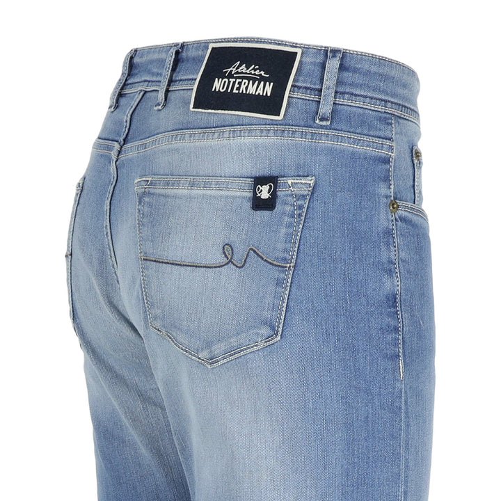Atelier Noterman Jeans Regular Fit – Blauw-92% katoen, 6% elastomultiester, 2% elastaan-HEREN BROEKEN-Blauw
