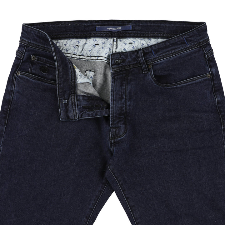 Atelier Noterman Jeans Regular Fit – Blauw-92% katoen, 6% elastomultiester, 2% elastaan-HEREN BROEKEN-Blauw