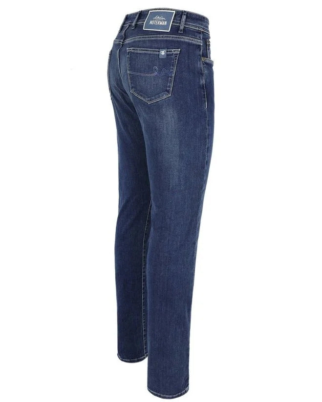 Atelier Noterman Jeans Regular Fit – Blauw-92% katoen, 6% elastomultiester, 2% elastaan-HEREN BROEKEN-Blauw