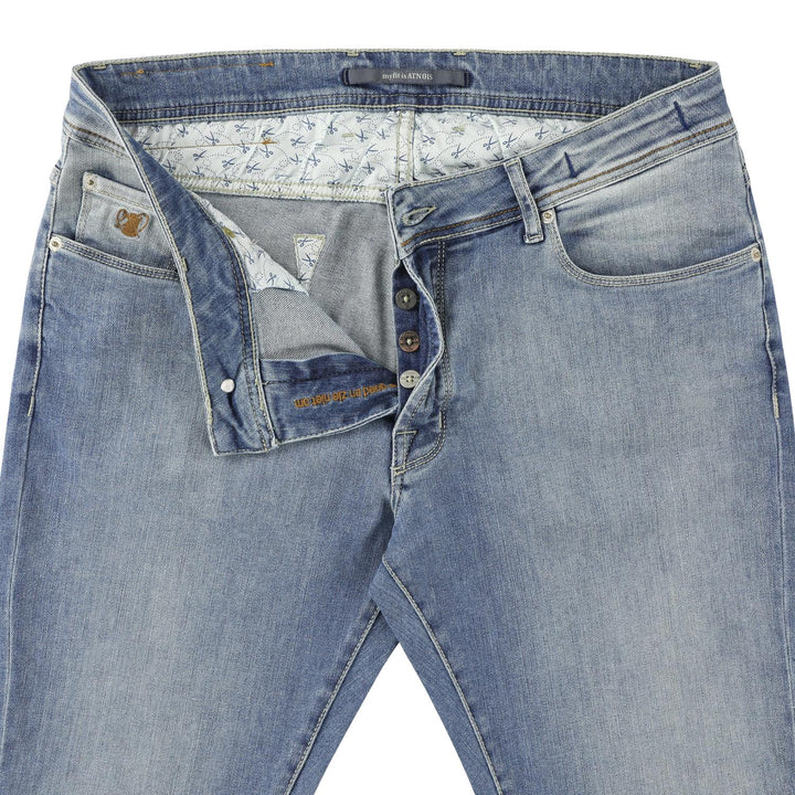 Atelier Noterman jeans slim-92% katoen, 6% elastomultiester, 2% elasthaan-HEREN BROEKEN-Blauw