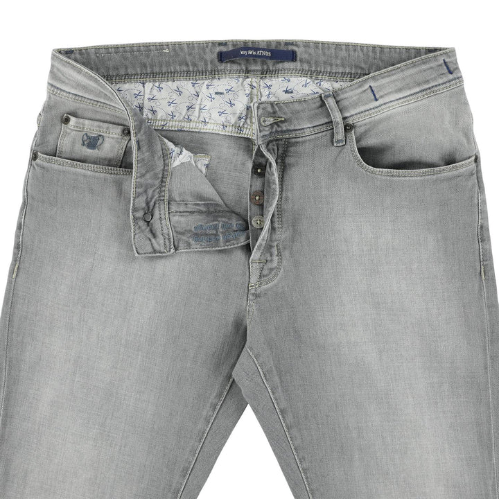 Atelier Noterman jeans slim-92% katoen, 6% elastomultiester, 2% elasthaan-HEREN BROEKEN-Grijs