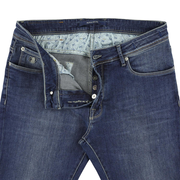 Atelier Noterman jeans slim-92% katoen, 6% elastomultiester, 2% elastomeer-HEREN BROEKEN-Blauw