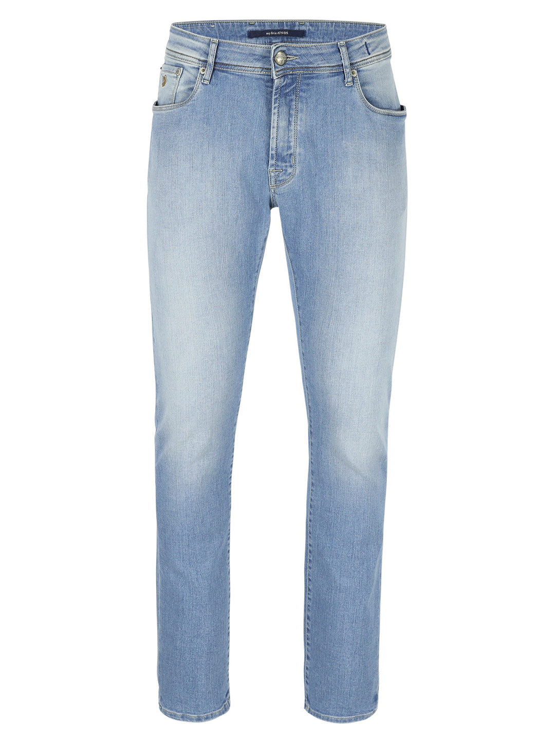 Atelier Noterman – Jeans Slim Blauw-92% katoen, 6% elastomultiester, 2% elasthaan-HEREN BROEKEN-Blauw