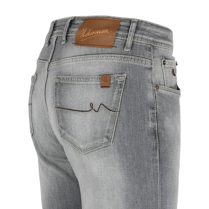 Atelier Noterman Jeans Slim – Grijs-92% katoen, 6% EME, 2% elasthaan-HEREN BROEKEN-Grijs