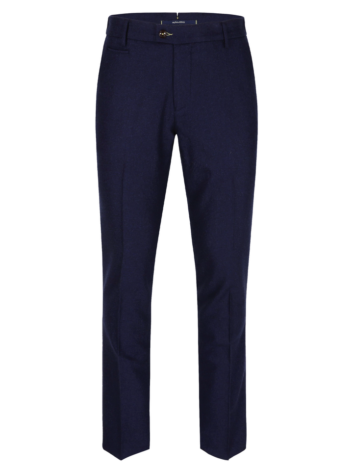 Atelier Noterman Pantalon – Blauw-99% wol, 1% elastaan-HEREN BROEKEN-Blauw
