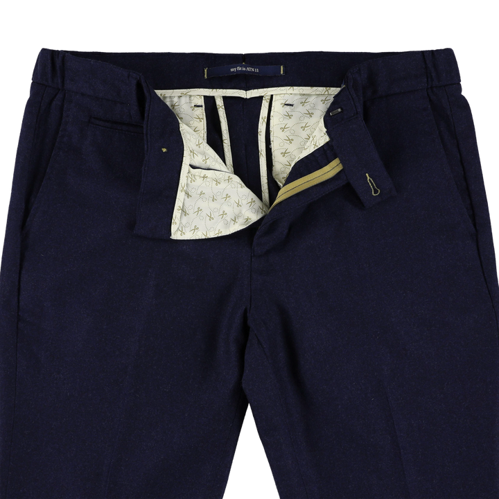 Atelier Noterman Pantalon – Blauw-99% wol, 1% elastaan-HEREN BROEKEN-Blauw