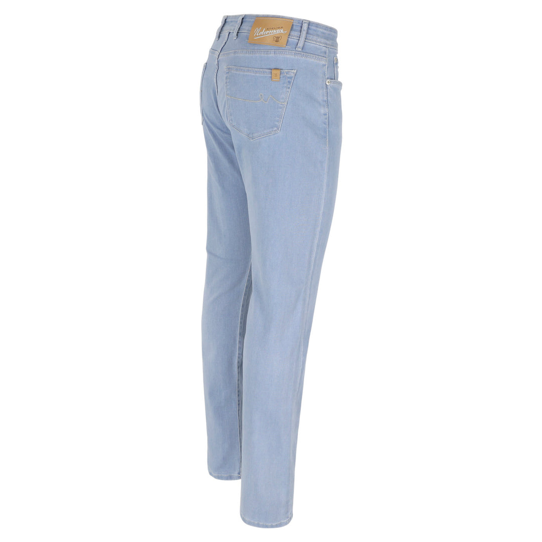 Atelier Noterman Regular Fit Jeans – Blauw-92% katoen, 6% elastisch polyamide, 2% elastaan-HEREN BROEKEN-Blauw