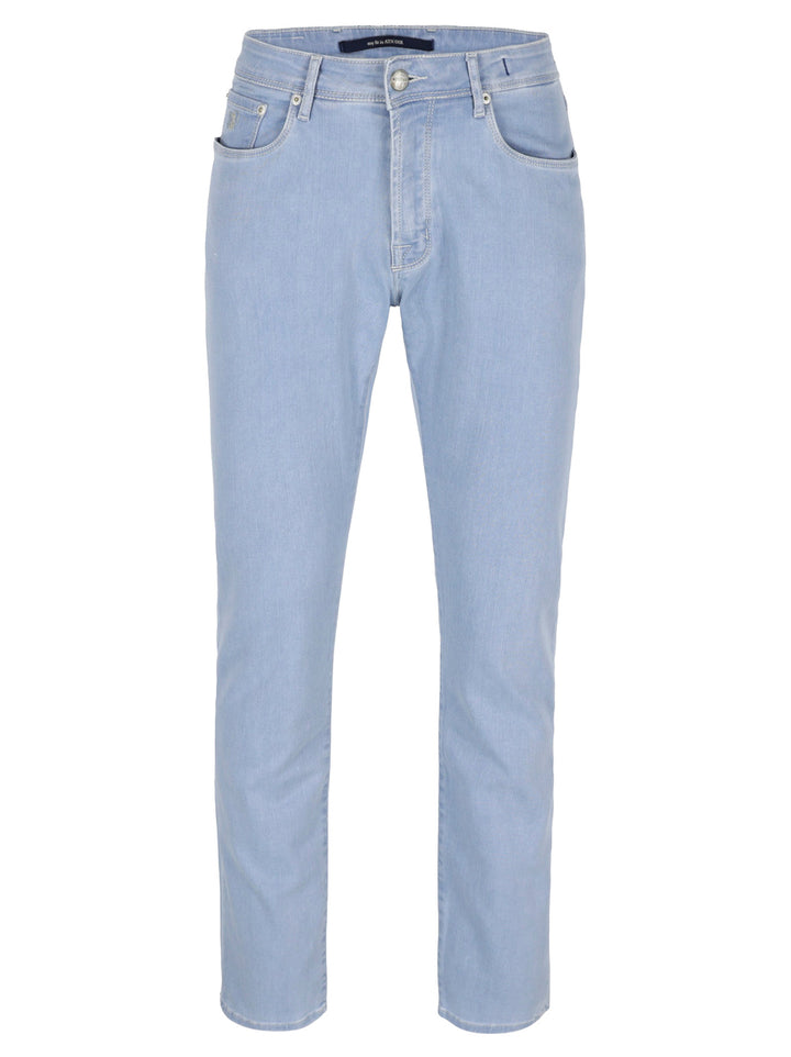 Atelier Noterman Regular Fit Jeans – Blauw-92% katoen, 6% elastisch polyamide, 2% elastaan-HEREN BROEKEN-Blauw