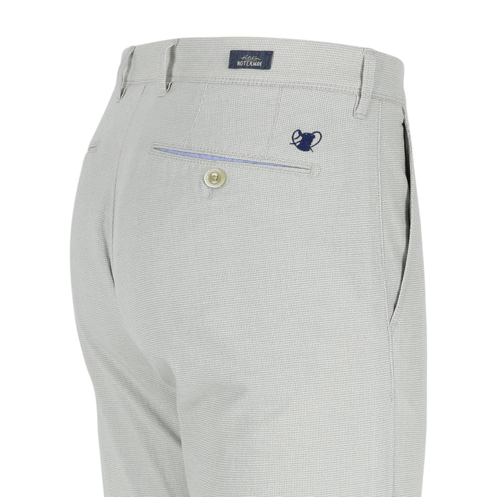 Atelier Noterman Slim Fit Broek – Lichtgrijs-73% katoen, 25% lyocell, 2% elasthaan-HEREN BROEKEN-Grijs