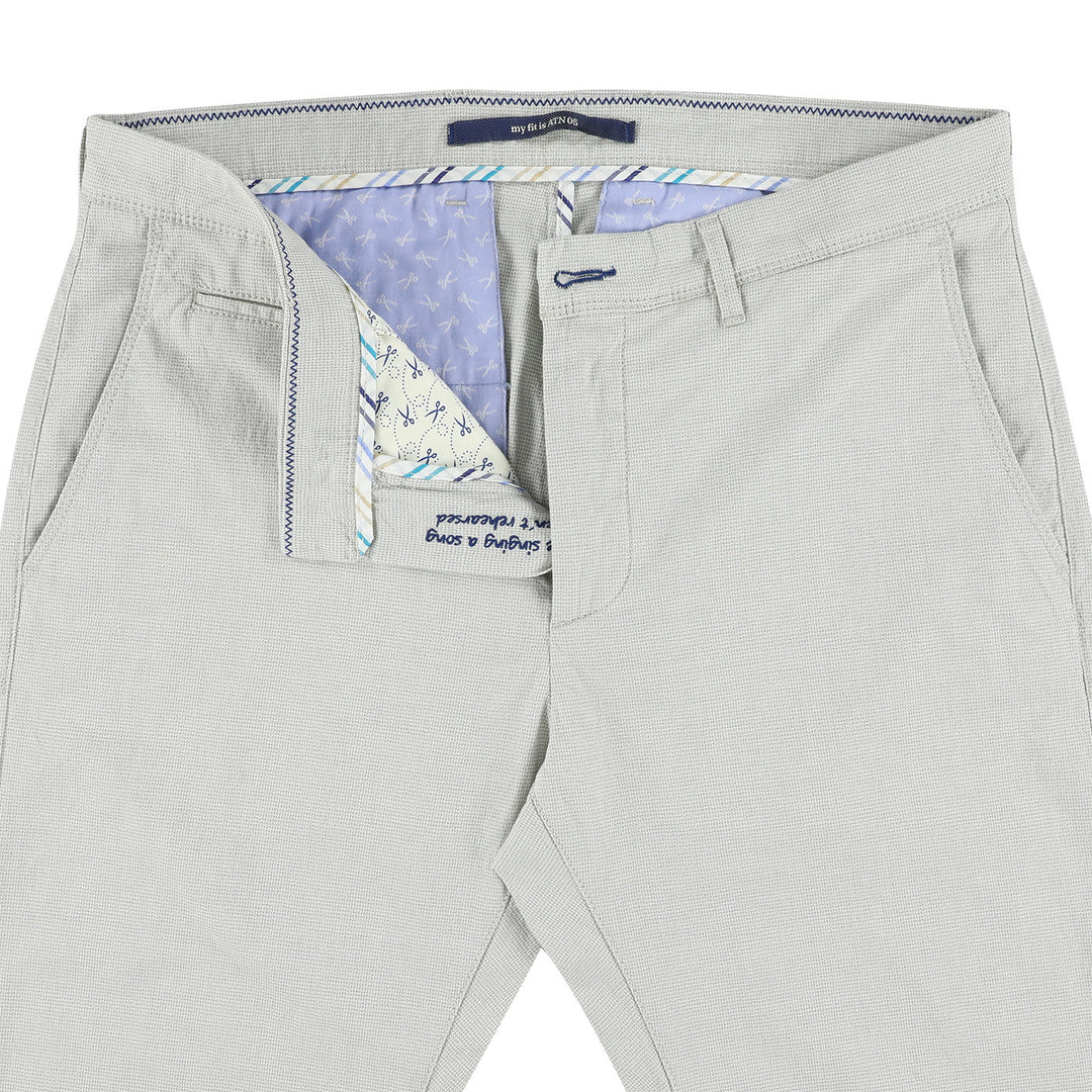 Atelier Noterman Slim Fit Broek – Lichtgrijs-73% katoen, 25% lyocell, 2% elasthaan-HEREN BROEKEN-Grijs