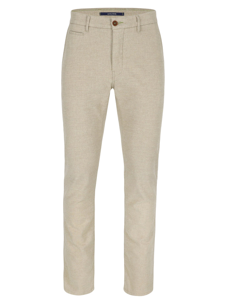 Atelier Noterman Slim Fit Chino – Beige-99% katoen, 1% elasthaan-HEREN BROEKEN-Beige