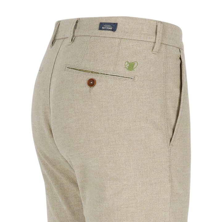 Atelier Noterman Slim Fit Chino – Beige-99% katoen, 1% elasthaan-HEREN BROEKEN-Beige