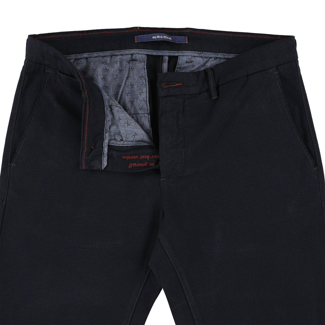 Atelier Noterman Slim Fit Chino – Blauw-48% katoen, 48% modal, 4% elasthaan-HEREN BROEKEN-Blauw