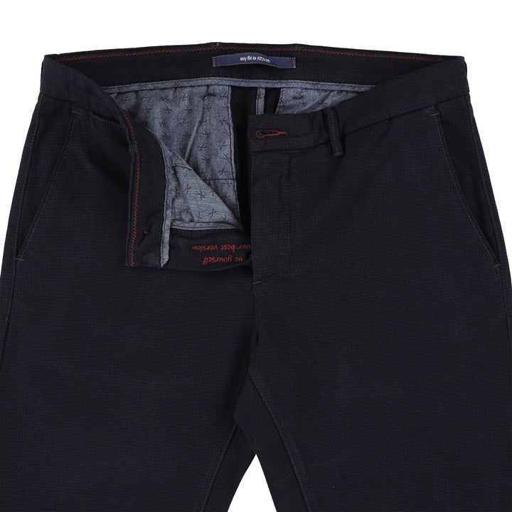 Atelier Noterman Slim Fit Chino – Blauw-48% katoen, 48% modal, 4% elasthaan-HEREN BROEKEN-Blauw