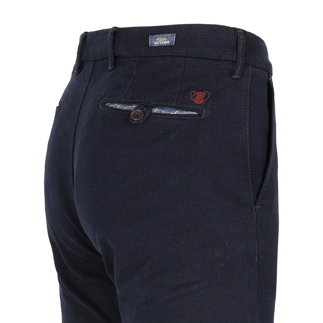 Atelier Noterman Slim Fit Chino – Blauw-48% katoen, 48% modal, 4% elasthaan-HEREN BROEKEN-Blauw