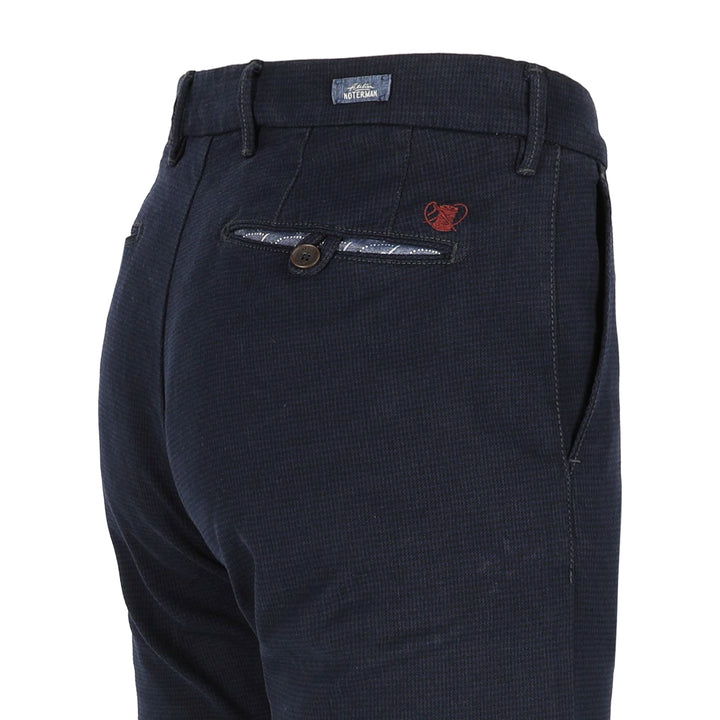 Atelier Noterman Slim Fit Chino – Blauw-48% katoen, 48% modal, 4% elasthaan-HEREN BROEKEN-Blauw