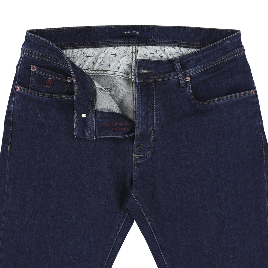 Atelier Noterman Slim Fit Jeans – Blauw-92% katoen, 6% elastomultiester, 2% elastaan-HEREN BROEKEN-Blauw