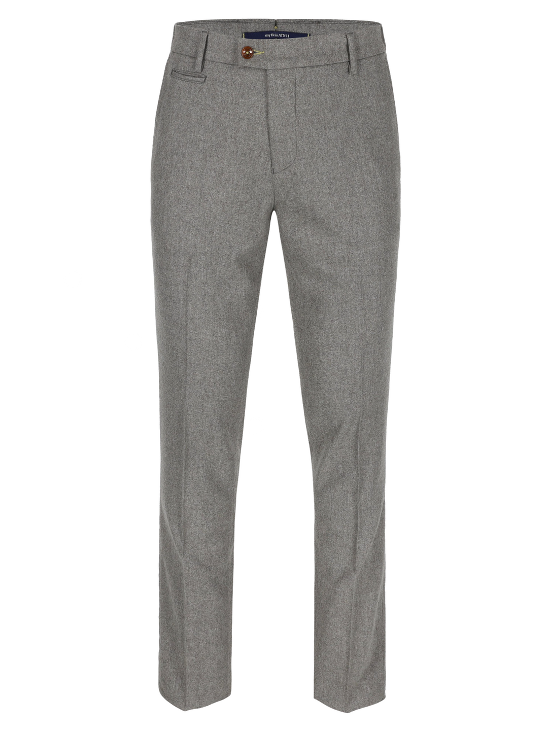 Atelier Noterman Wollen Pantalon – Grijs-99% wol, 1% elastaan-HEREN BROEKEN-Grijs