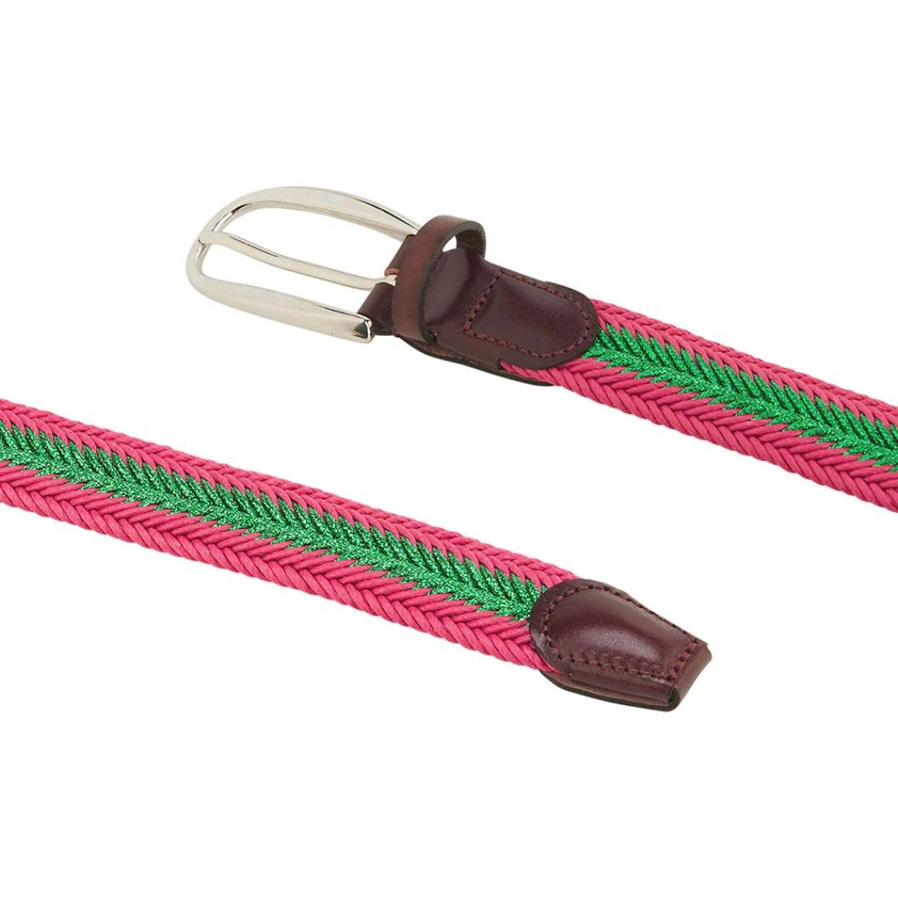 Athison gevlochten riem-DAMES ACCESSOIRES-Roze