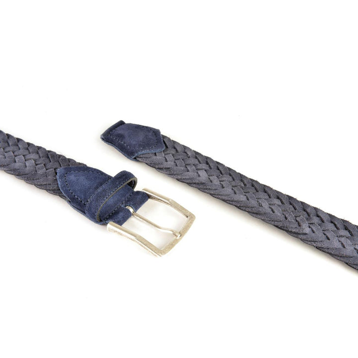 Athison riem-Suède en rayon-HEREN SCHOENEN & RIEMEN-Blauw