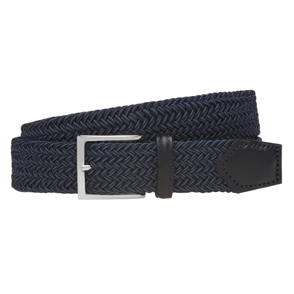 Athison riem-Suède en rayon-HEREN SCHOENEN & RIEMEN-Blauw