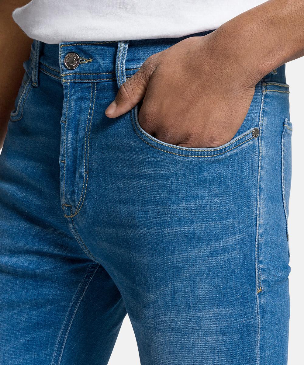 Baldessarini BLD-JACK regular-71% katoen, 16% polyester, 11% lyocell, 2% elastaan-HEREN BROEKEN-Blauw