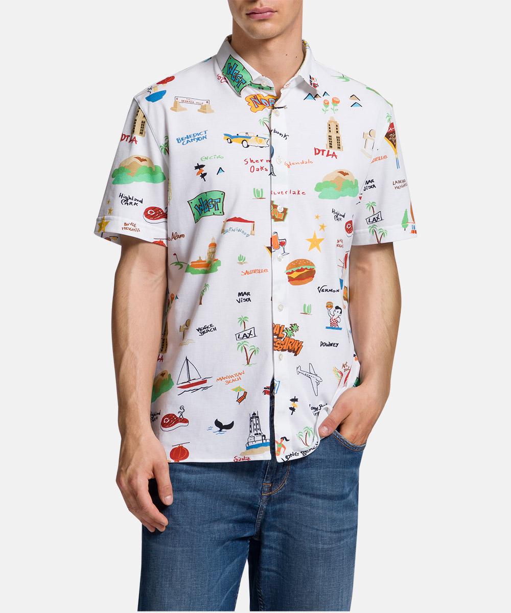 Baldessarini shirt korte mouw-100% katoen-HEREN SHIRTS-Room