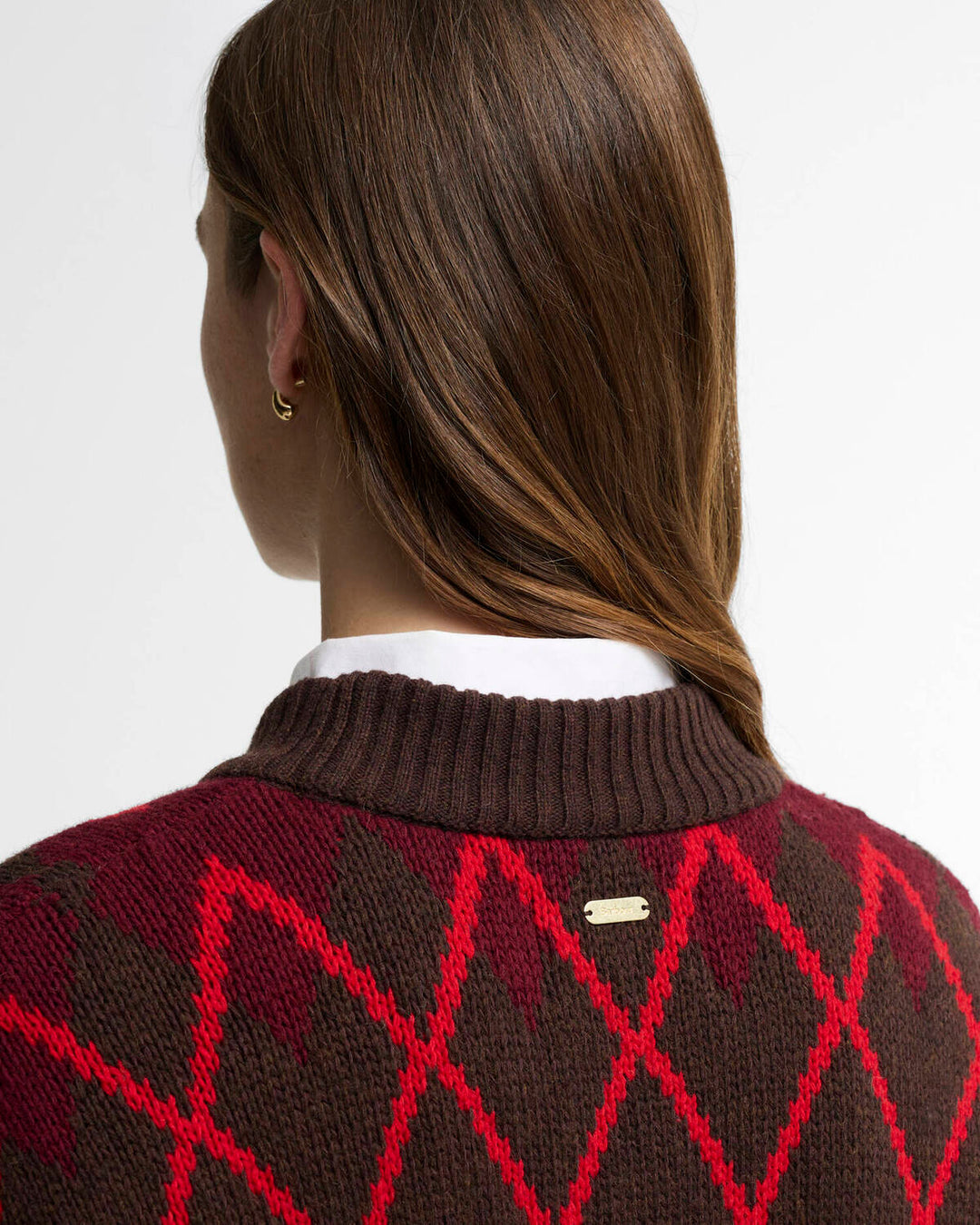 Barbour Adina Fair Isle Trui – Bruin-49% katoen, 41% wol, 10% polyamide-DAMES TRUIEN & VESTEN-Bruin