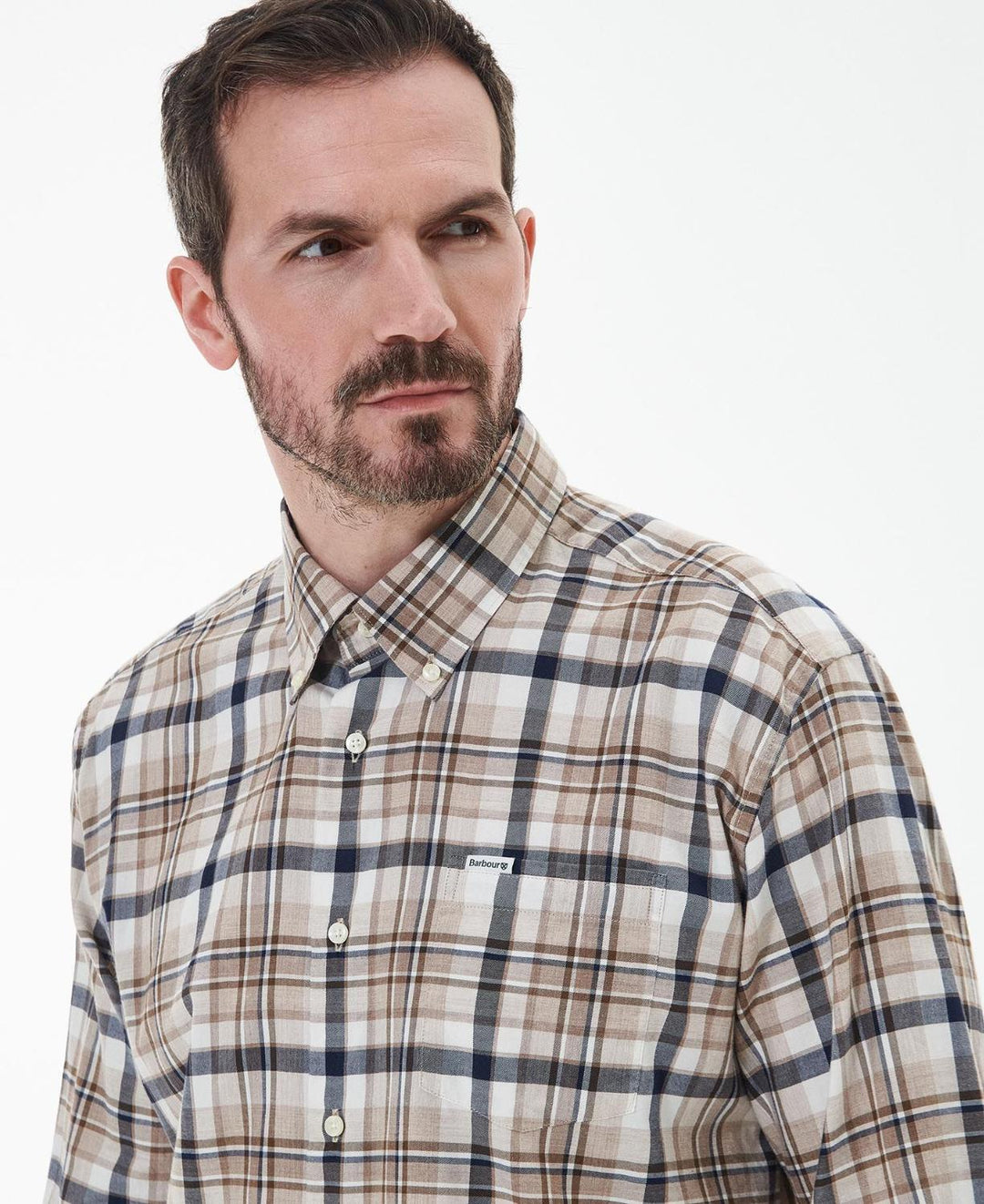 Barbour BOWBURN shirt-100% katoen-HEREN SHIRTS-Beige